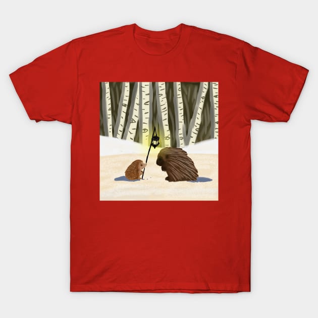 Hedgehog and Porcupine and the Lantern T-Shirt by allthebeanz